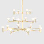 Root Chandelier - Brass / White