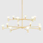 Root Chandelier - Brass / White