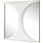 New Moon Wall Decor - White / Clear