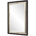 Bach Mirror - Antique Brass / Walnut / Clear