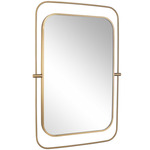 Moreni Mirror - Antique Brass / Clear