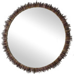 Tiger Sea Urchin Mirror - Woodtone / Clear