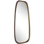 Zachari Mirror - Walnut / Brass / Clear