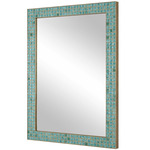 Coralie Mirror - Antique Gold / Multicolor