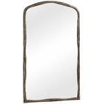 Hammered Arch Mirror - Antique Nickel / Clear