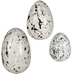 Nest Trio Sculptural Eggs Set of 3 - Charcoal / Beige