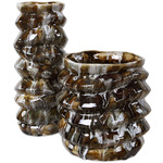 Cuoco Vase Set of 2 - Brown / White