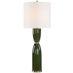 Nacua Table Lamp - Green-Antique Brass / White