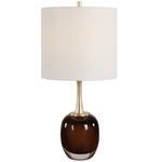 Vannett Cordless Buffet Table Lamp - Antique Brass - Amber / White