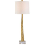 Midas Buffet Table Lamp - Brass / Gold / White