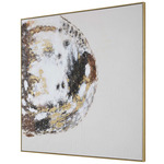 Moon Landing Hand Painted Canvas - Gold / Multicolor