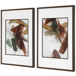Velocity Framed Print Set of 2 - Walnut / Multicolor
