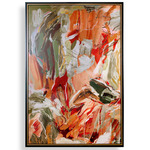 Garden City Hand Painted Canvas - Black / Gold / Multicolor