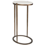 Mercier Accent Table - Bronze / White
