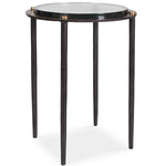 Kennington Accent Table - Bronze / Antique Brass / Clear