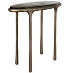 Ata Accent Table - Antique Brass / Clear