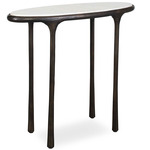 Ata Accent Table - Dark Bronze / White