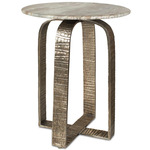 Warner Indoor / Outdoor Side Table - Antique Champagne / Brown