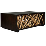 Teak Maze Coffee Table - Walnut / Natural