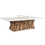 Stonewood Indoor / Outdoor Ping Pong Dining Table - Natural / White