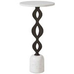 Ila Drink Table - Dark Bronze / White
