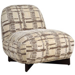 Evans Armless Accent Chair - Dark Walnut / Mocha / Caramel