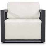 Remsen Outdoor Lounge Chair - Black / Oyster White