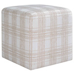 Joie Ottoman - Porcelain Plaid