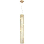 Chroman Empire Tall Pendant - Satin Gold / Clear / Gold