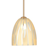 Chroman Empire Bell Pendant - Satin Gold / Clear / Gold