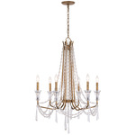 Barcelona Chandelier - Brass / Crystal