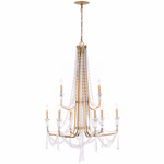 Barcelona Chandelier - Brass / Crystal