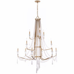 Barcelona Chandelier - Brass / Crystal