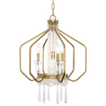 Barcelona Pendant - Brass / Crystal