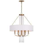 Barcelona Pendant w/Shade - Brass / Clear