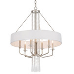 Barcelona Pendant w/Shade - Transcend Silver / Clear