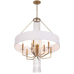 Barcelona Pendant w/Shade - Brass / Clear