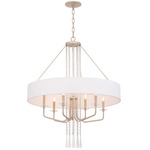 Barcelona Pendant w/Shade - Transcend Silver / Clear
