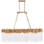 Matrix Linear Pendant - Havana Gold / Clear