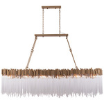 Matrix Linear Pendant - Havana Gold / Clear