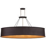 Cannery Oval Linear Pendant - Dark Bronze