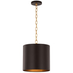 Cannery Cylinder Pendant - Dark Bronze
