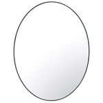 Tablet Oval Wall Mirror - Black / Mirror