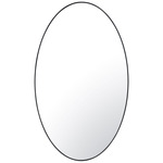 Tablet Oval Wall Mirror - Black / Mirror
