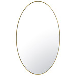 Tablet Oval Wall Mirror - Gold / Mirror