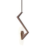 Down The Wrong Path 1-Light Pendant - Brontourage / Clear Seeded