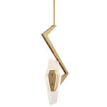 Down The Wrong Path 1-Light Pendant - Brass / Clear Seeded