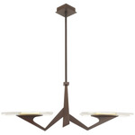 Down The Wrong Path Linear Pendant - Brontourage / Clear Seeded