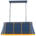 Brasserie Linear Pendant - Heritage Bronze / French Blue