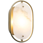 Panelist Wall Sconce - Brass / White